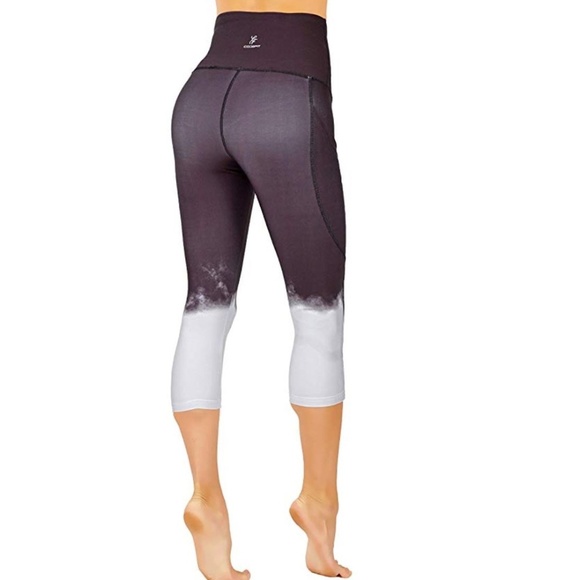 Ombre leggings side pockets capri high waist - Picture 2 of 5